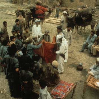 Nomads selling cloth in Afghanistan