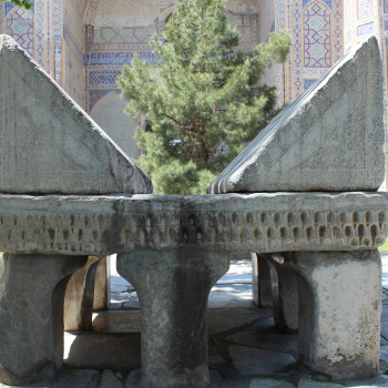 Great Marble Koran outside the Bibi Khanym Mosque in Samarkand