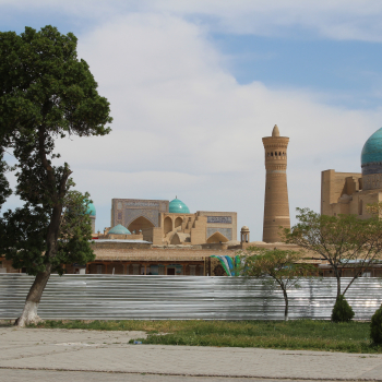 Minaret from a distance in Bukhara